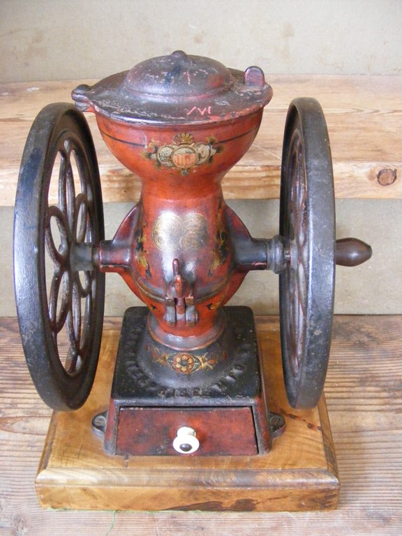 ANTIQUE CAST IRON COFFEE GRINDER PHILADELPHIA ENTERPRISE M.F.G CO.U.S.A