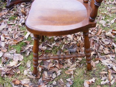 QUARTERSAWN OAK GLASS BALL CARVED LEG PARLOR TABLE